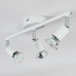 hofstein Spots Et Projecteurs|Gjedso Plafonnier, Spot de plafond LED Chrome, Blanc, 3 lumières