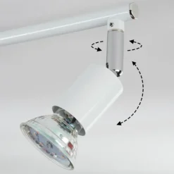 hofstein Spots Et Projecteurs|Gjedso Plafonnier, Spot de plafond LED Chrome, Blanc, 4 lumières