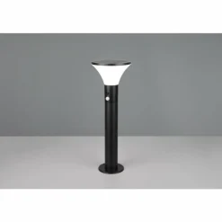 Gorda Lampadaire d'extérieur Luminaires Reality LED Noir, 1 lumière, Détecteur de mouvement