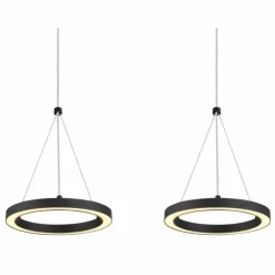 Luminaires Globo Lighting Suspensions|Grenvix Suspension LED Noir, 1 lumière
