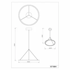Luminaires Globo Lighting Éclairage Led|Grenvix Suspension LED Noir, 1 lumière