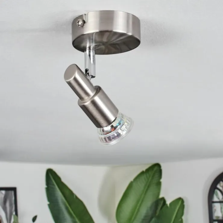 Luminaires Trio Spots Et Projecteurs|Gropptorp Plafonnier, Spot de plafond Nickel mat, 1 lumière