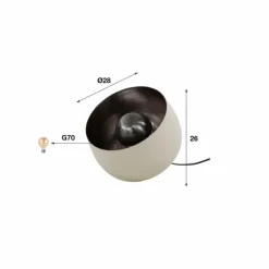 hofstein Lampes À Poser|Guedixe Lampadaire, Lampe à poser Gris, 1 lumière