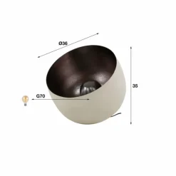 hofstein Lampes À Poser|Guedixe Lampadaire, Lampe à poser Gris, 1 lumière