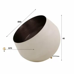 hofstein Lampes À Poser|Guedixe Lampadaire, Lampe à poser Gris, 1 lumière