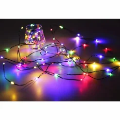 Guirlande Globo LED Vert, 100 lumières, Changeur de couleurs