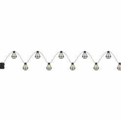 Guirlande Globo LED Noir, 10 lumières