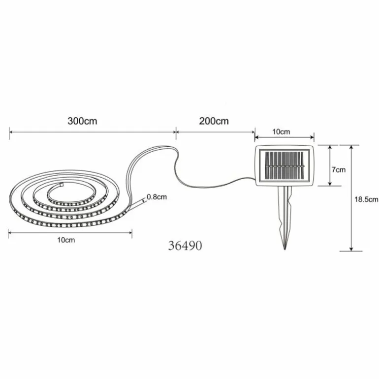 Guirlande Globo SOLAR LED Noir, 180 lumières