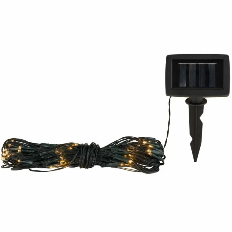 Guirlande Globo SOLAR LED Vert, Noir, 100 lumières