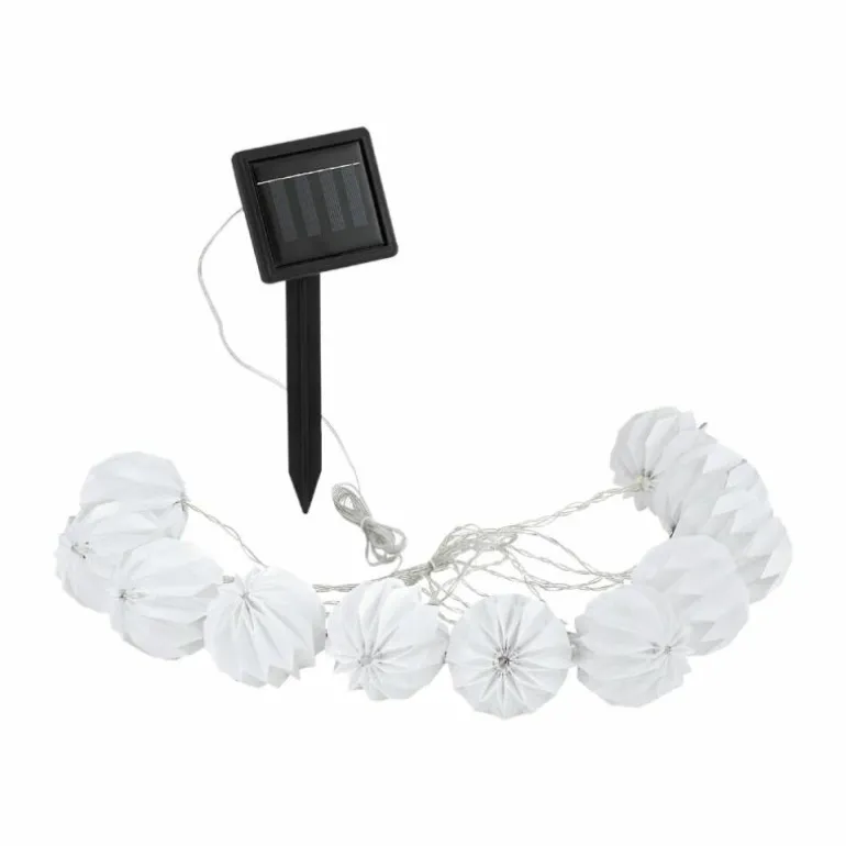 guirlande lumineuse solaire Eglo BALL LED Blanc, 10 lumières