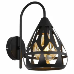 Luminaires Globo Lighting Appliques|Hassan Applique murale Noir, 1 lumière