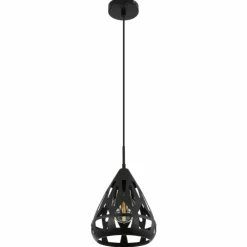 Luminaires Globo Lighting Suspensions|Hassan Suspension Noir, 1 lumière