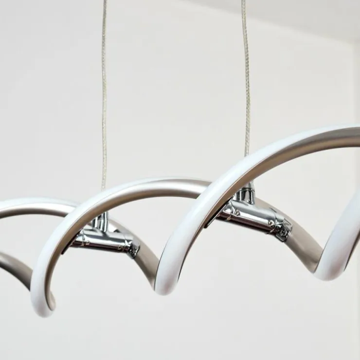 hofstein Éclairage Led|Henrichemont Suspension, Suspension LED Nickel mat, 1 lumière