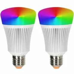 iDual E27 LED RGB 11 watt 2200-6500 Kelvin 806 lumen Lot de 2 avec télécommande