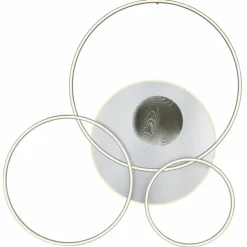 Luminaires Globo Lighting Éclairage Led|Invertina Plafonnier LED Argenté, 1 lumière, Télécommandes