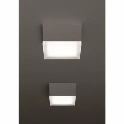 Jachenau Plafonnier, Applique murale Luminaires LCD LED Anthracite, 1 lumière