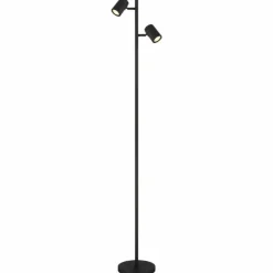 Luminaires Globo Lighting Lampadaires Et Lampes Sur Pied|James Lampadaire Noir, 2 lumières