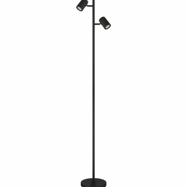 Luminaires Globo Lighting Lampadaires Et Lampes Sur Pied|James Lampadaire Noir, 2 lumières