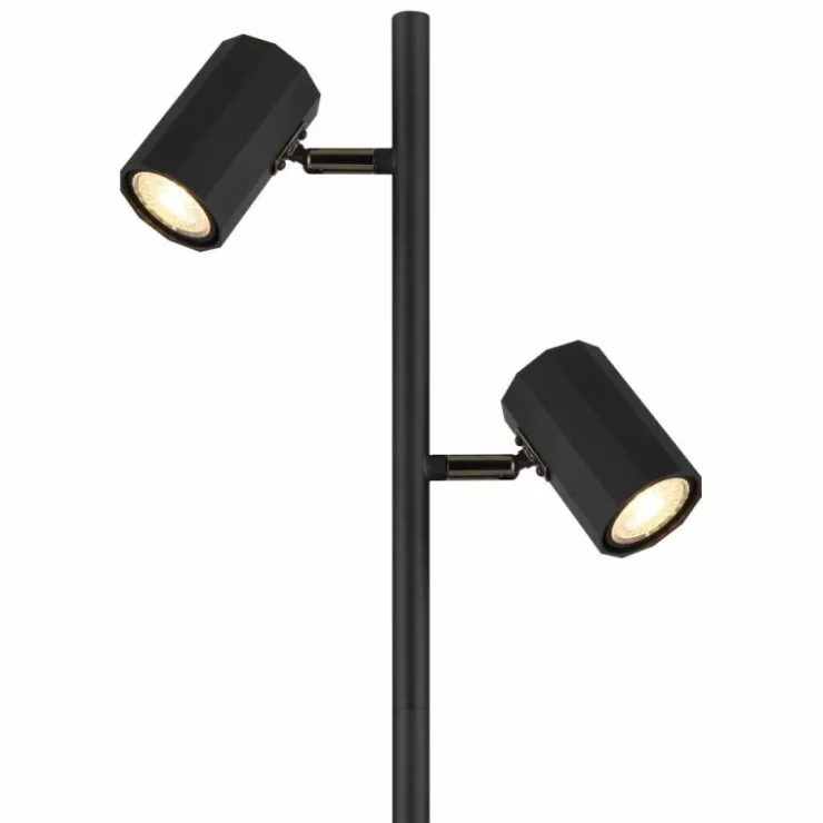 Luminaires Globo Lighting Lampadaires Et Lampes Sur Pied|James Lampadaire Noir, 2 lumières