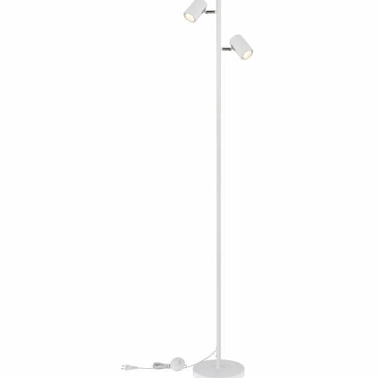 Luminaires Globo Lighting Lampadaires Et Lampes Sur Pied|James Lampadaire Blanc, 2 lumières