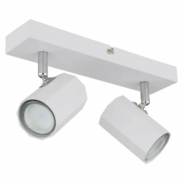 Luminaires Globo Lighting Spots Et Projecteurs|James Plafonnier, Spot de plafond, Applique murale, Spot mural Blanc, 2 lumières