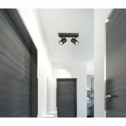Luminaires Globo Lighting Spots Et Projecteurs|James Plafonnier, Spot de plafond, Applique murale, Spot mural Gris, 2 lumières