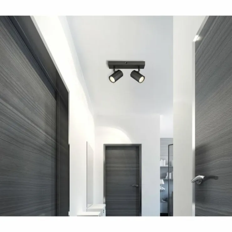 Luminaires Globo Lighting Spots Et Projecteurs|James Plafonnier, Spot de plafond, Applique murale, Spot mural Gris, 2 lumières