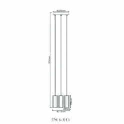 Luminaires Globo Lighting Suspensions|James Suspension Noir, 3 lumières
