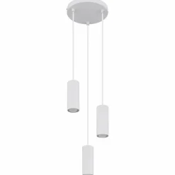 Luminaires Globo Lighting Suspensions|James Suspension Blanc, 3 lumières