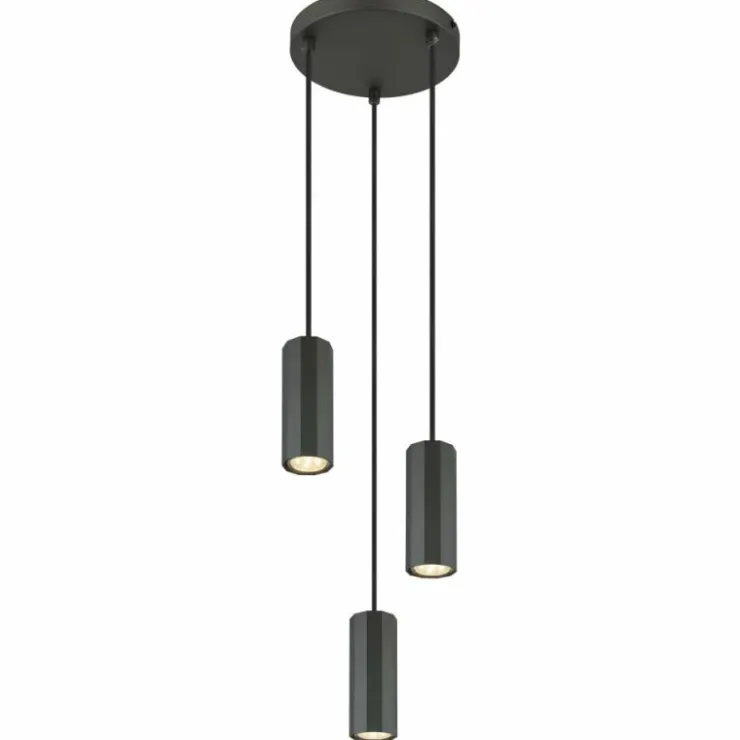 Luminaires Globo Lighting Suspensions|James Suspension Gris, 3 lumières