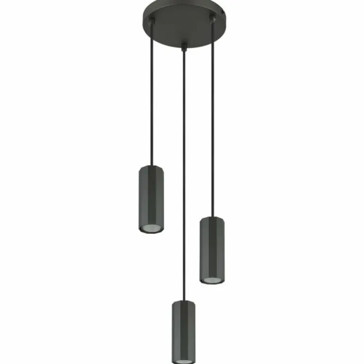 Luminaires Globo Lighting Suspensions|James Suspension Gris, 3 lumières