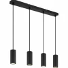 Luminaires Globo Lighting Suspensions|James Suspension Noir, 4 lumières