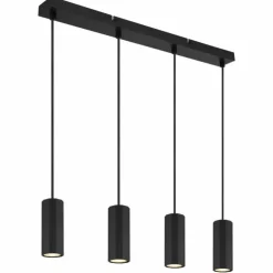 Luminaires Globo Lighting Suspensions|James Suspension Noir, 4 lumières