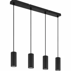 Luminaires Globo Lighting Suspensions|James Suspension Noir, 4 lumières