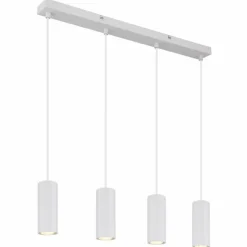 Luminaires Globo Lighting Suspensions|James Suspension Blanc, 4 lumières
