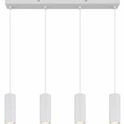 Luminaires Globo Lighting Suspensions|James Suspension Blanc, 4 lumières
