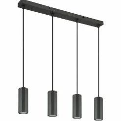 Luminaires Globo Lighting Suspensions|James Suspension Gris, 4 lumières