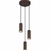 Luminaires Globo Lighting Suspensions|James Suspension Bronze, 3 lumières