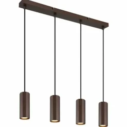 Luminaires Globo Lighting Suspensions|James Suspension Bronze, 4 lumières