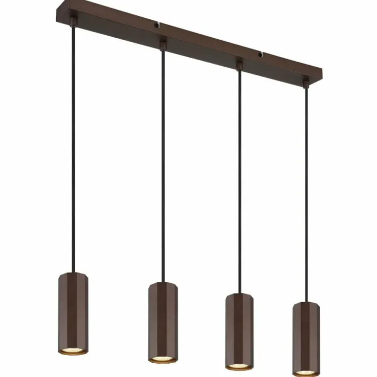 Luminaires Globo Lighting Suspensions|James Suspension Bronze, 4 lumières