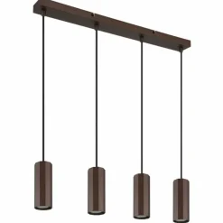 Luminaires Globo Lighting Suspensions|James Suspension Bronze, 4 lumières