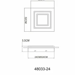Luminaires Globo Lighting Éclairage Led|Jayden Plafonnier LED Anthracite, 1 lumière