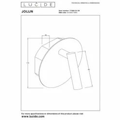 Luminaires Lucide Éclairage Led|JOLIJN Applique murale LED Noir, 1 lumière