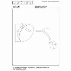 Luminaires Lucide Éclairage Led|JOLIJN Applique murale LED Blanc, 1 lumière
