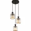 Luminaires Globo Lighting Suspensions|Jordana Suspension Noir, 3 lumières