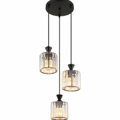 Luminaires Globo Lighting Suspensions|Jordana Suspension Noir, 3 lumières