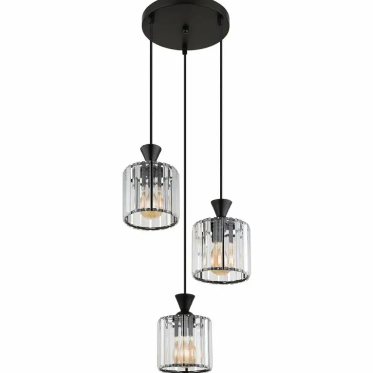 Luminaires Globo Lighting Suspensions|Jordana Suspension Noir, 3 lumières