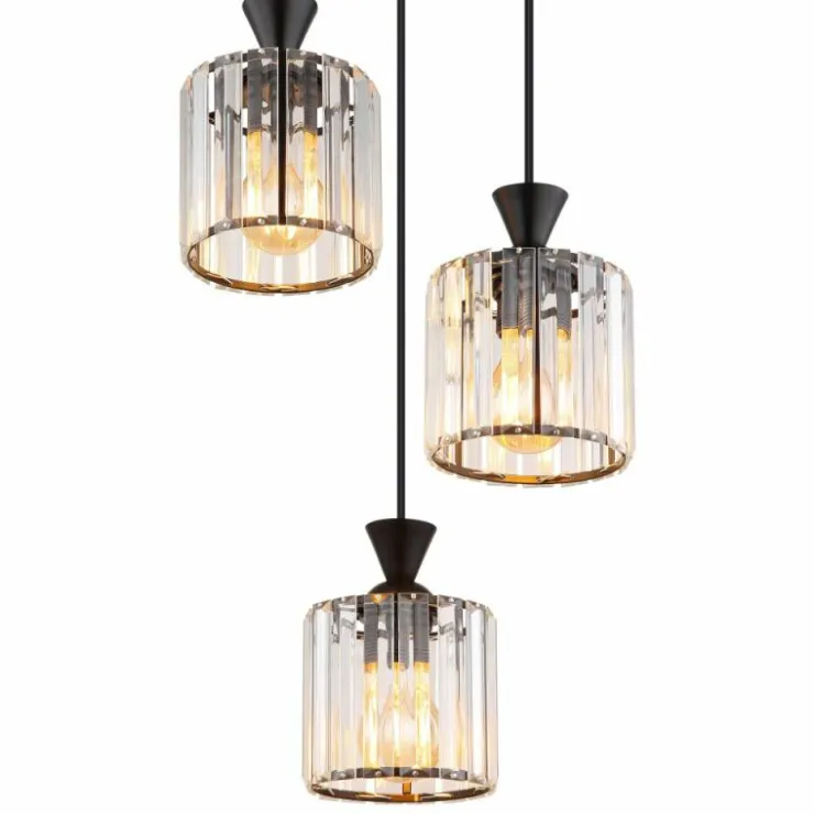 Luminaires Globo Lighting Suspensions|Jordana Suspension Noir, 3 lumières