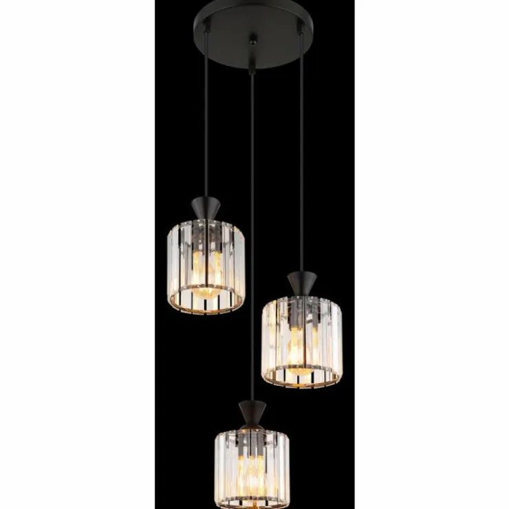 Luminaires Globo Lighting Suspensions|Jordana Suspension Noir, 3 lumières