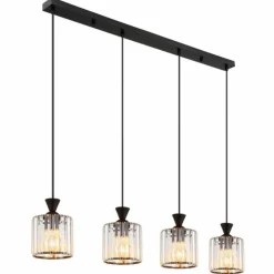 Luminaires Globo Lighting Suspensions|Jordana Suspension Noir, 4 lumières